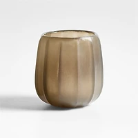 Renata Small Khaki Glass Vase 6"