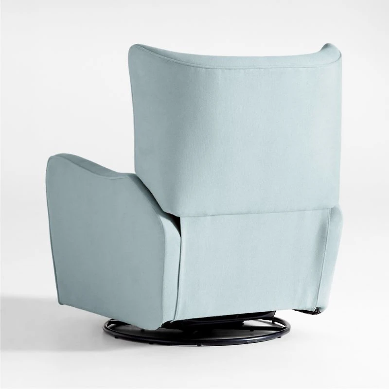 Aurora Morning Surf Blue Nursery Electronic Power Recliner with Night Light