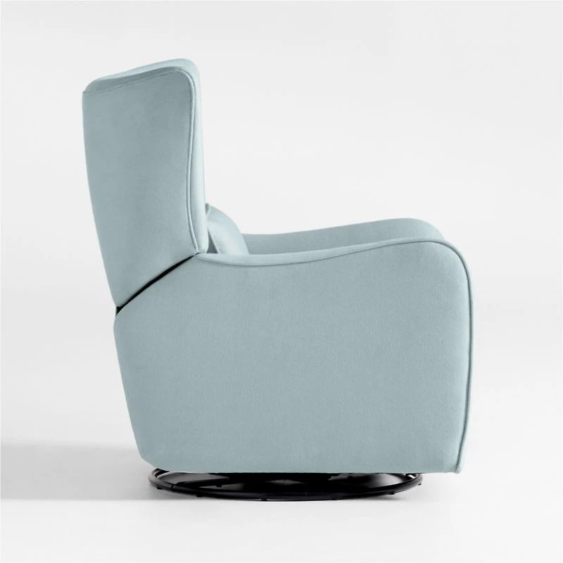 Aurora Morning Surf Blue Nursery Electronic Power Recliner with Night Light