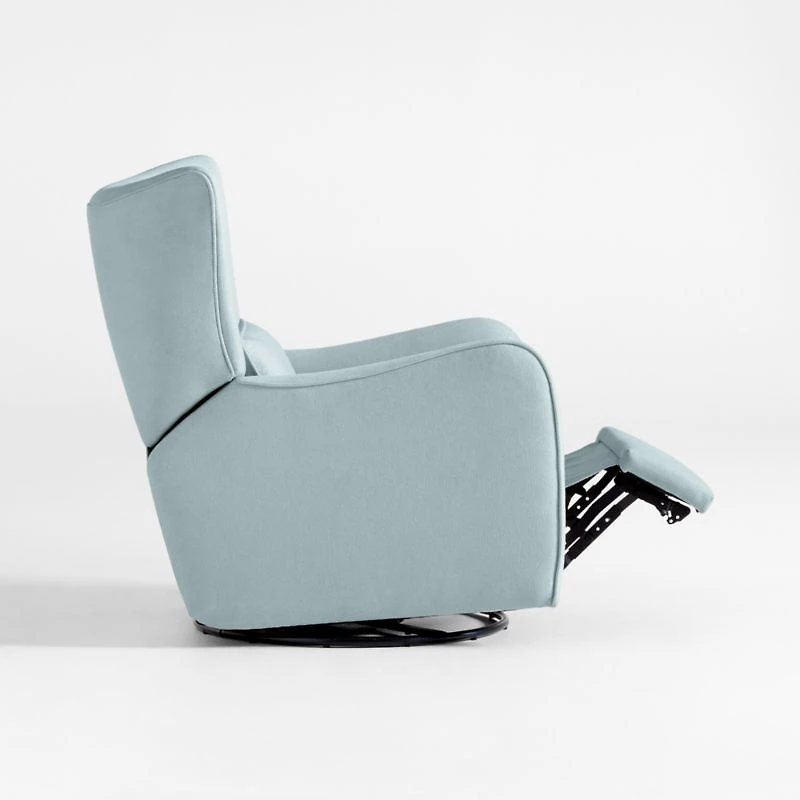 Aurora Morning Surf Blue Nursery Electronic Power Recliner with Night Light