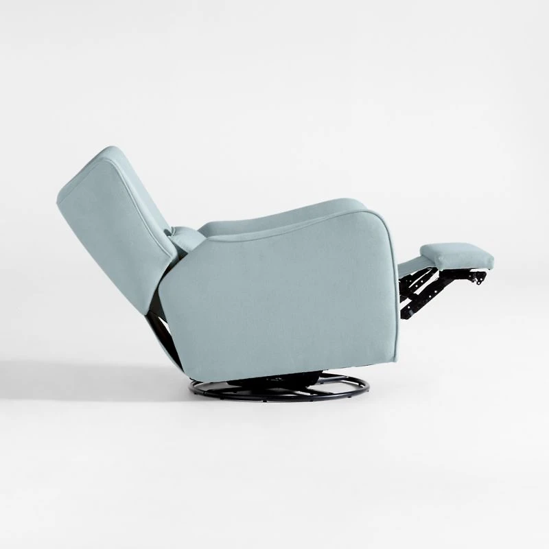 Aurora Morning Surf Blue Nursery Electronic Power Recliner with Night Light