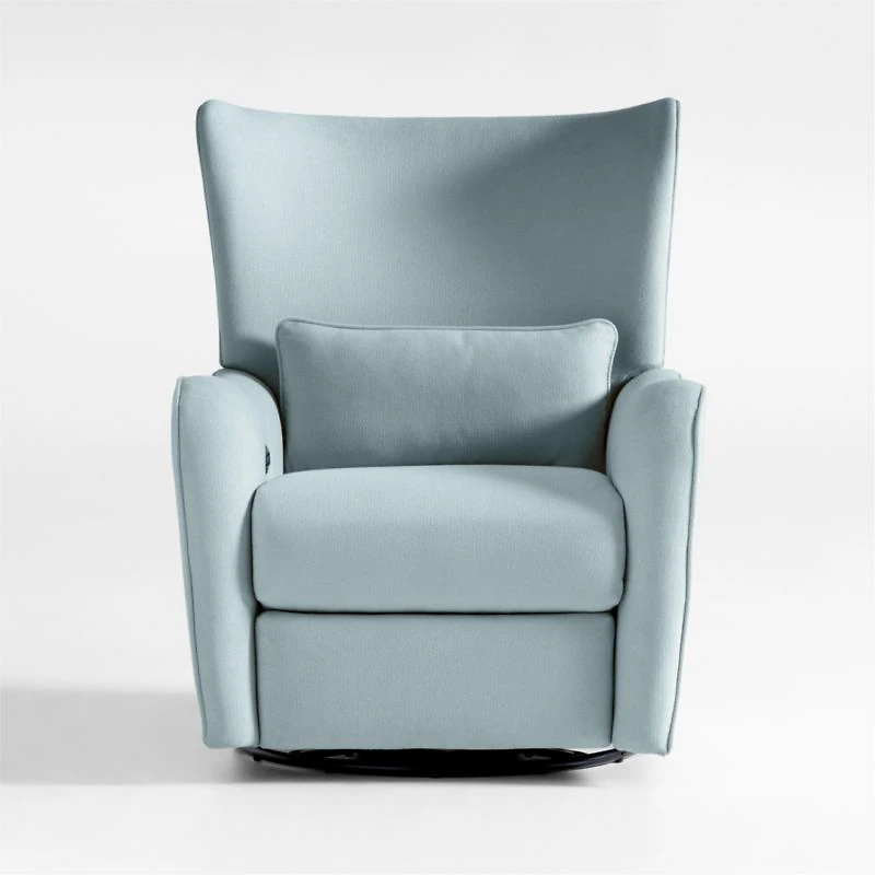 Aurora Morning Surf Blue Nursery Electronic Power Recliner with Night Light