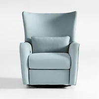 Aurora Morning Surf Blue Nursery Electronic Power Recliner with Night Light