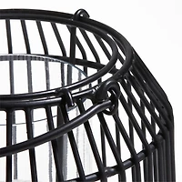 Austell Small Black Metal Outdoor Lantern 8"