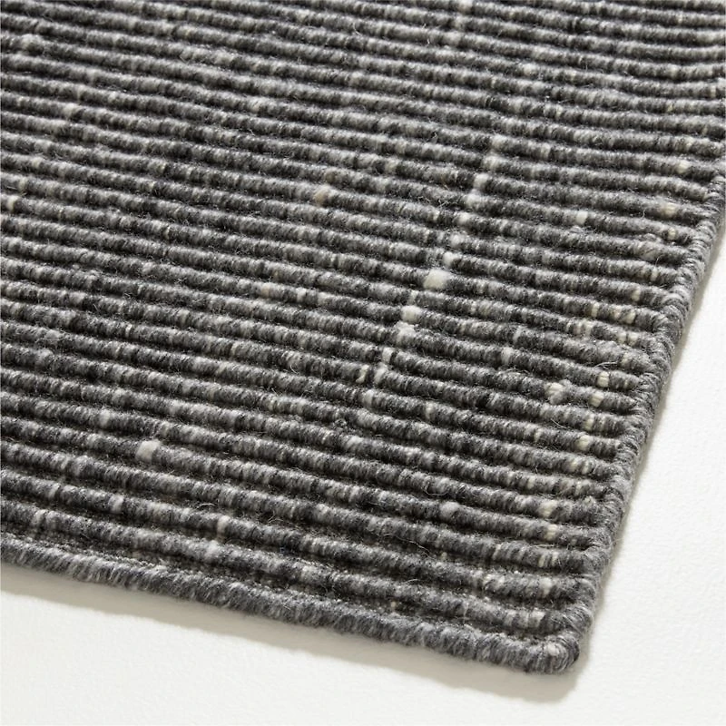 Austin Performance Handwoven Carbon Grey Area Rug 10'x14'