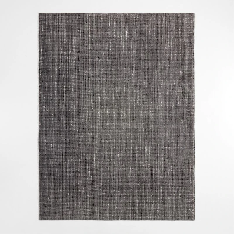 Austin Performance Handwoven Carbon Grey Area Rug 10'x14'