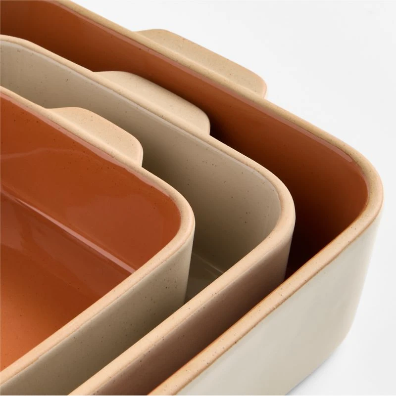 Autumn Speckle 3-Piece Ceramic Bakers Set