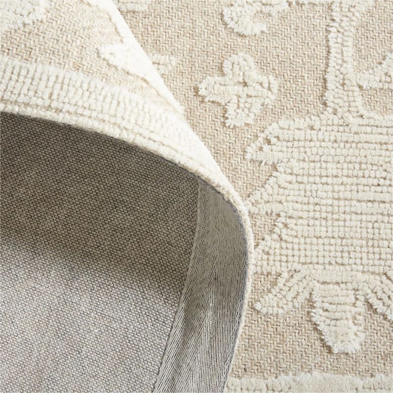 Avalon Wool Hand-Tufted Taupe Area Rug 6'x9'