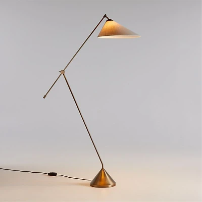 Avant Metal Articulating Floor Lamp with Fabric Shade 76"