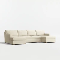 Axis 3-Piece U-Shaped Sectional Sofa with Double Chaise Lounge