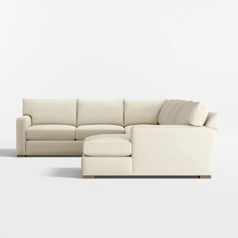 Axis 4-Piece L-Shaped Sectional Sofa with Chaise Lounge