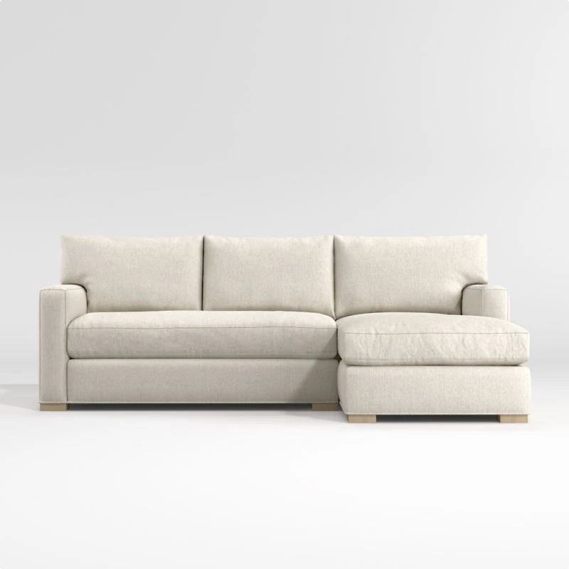 Axis 2-Piece Bench Sectional Sofa with Chaise Lounge