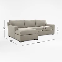 Axis 2-Piece Sectional Sofa with Chaise Lounge