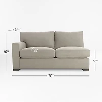 Axis Left-Arm Apartment Sofa Sectional Piece