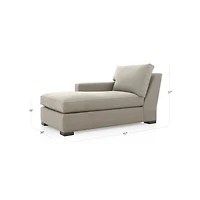 Axis Left-Arm Chaise Lounge Sectional Piece