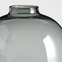 Zeri Smoke Grey Glass Vase 13"