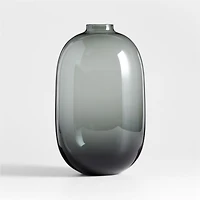 Zeri Smoke Grey Glass Vase 13"