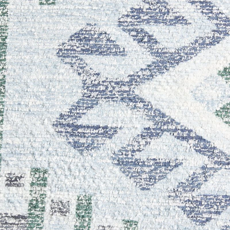 Azar Blue Washable Kids 12"x18" Rug Swatch