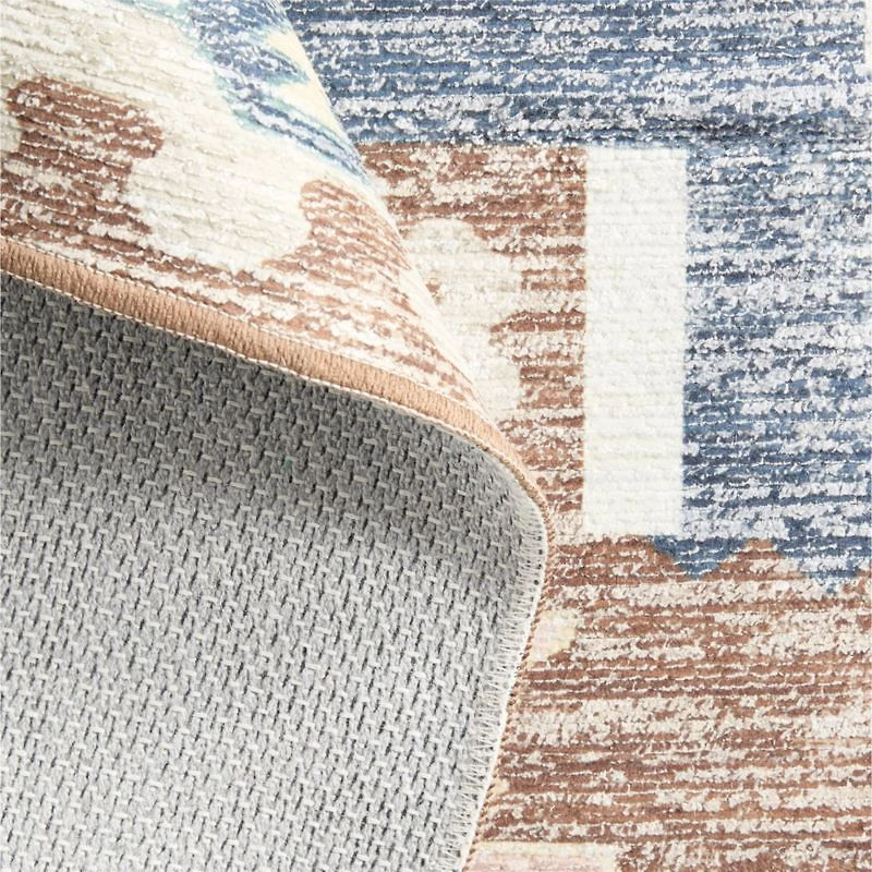 Azar Brown Washable Kids 12"x18" Rug Swatch