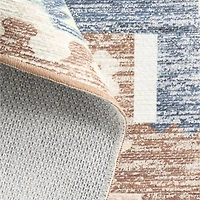 Azar Brown Washable Kids 12"x18" Rug Swatch