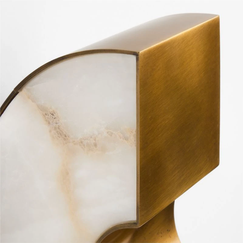 Cali White Alabaster Wall Sconce Light by Brigette Romanek