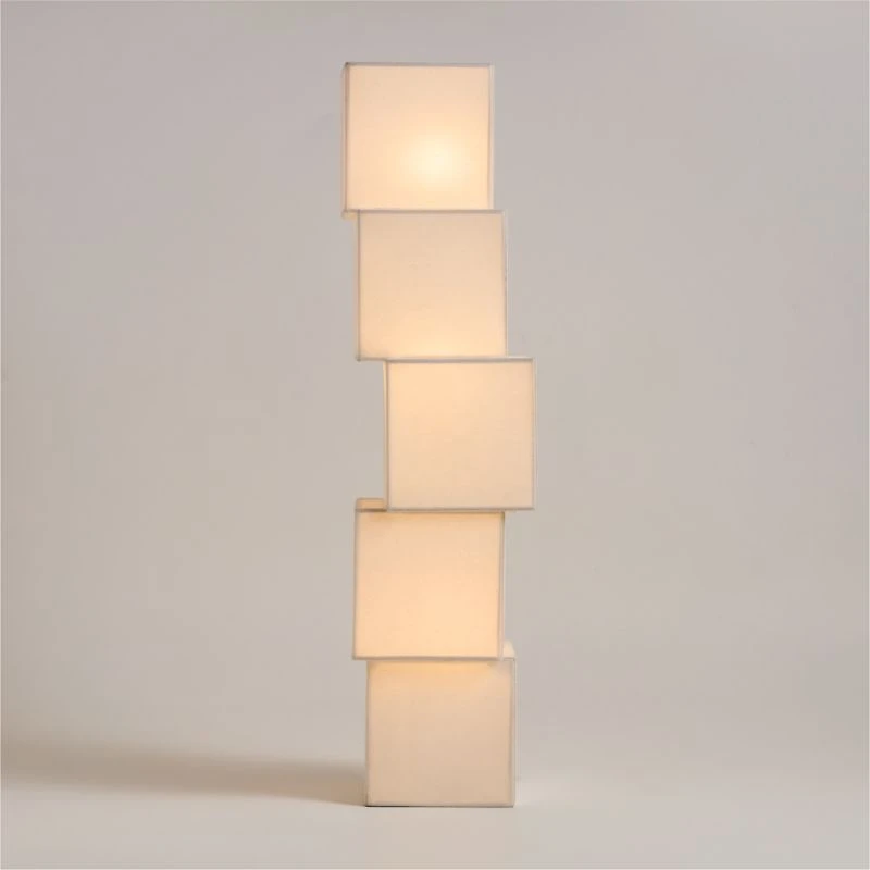 Cubey Linen Table Lamp 33.8" by Brigette Romanek