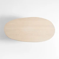 Point Dune 93" Oval Wood and Travertine Dining Table by Brigette Romanek