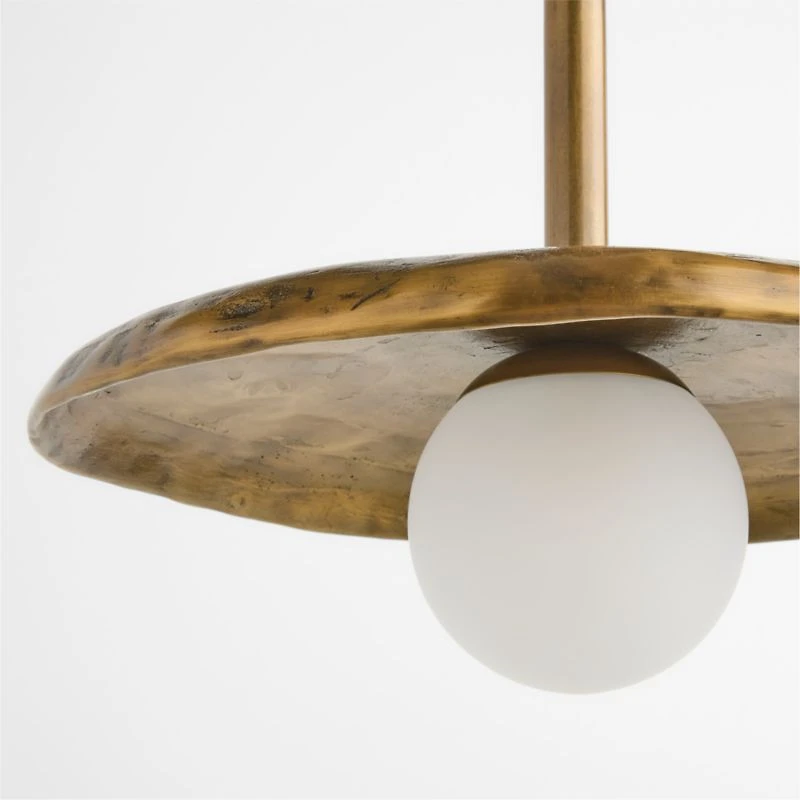 Lilypad Metal and Glass Pendant Light by Brigette Romanek 16"