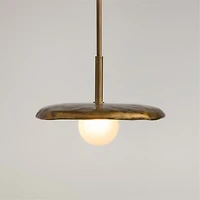 Lilypad Metal and Glass Pendant Light by Brigette Romanek 16"
