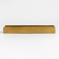 Liner Travertine and Brass Candelabra by Brigette Romanek