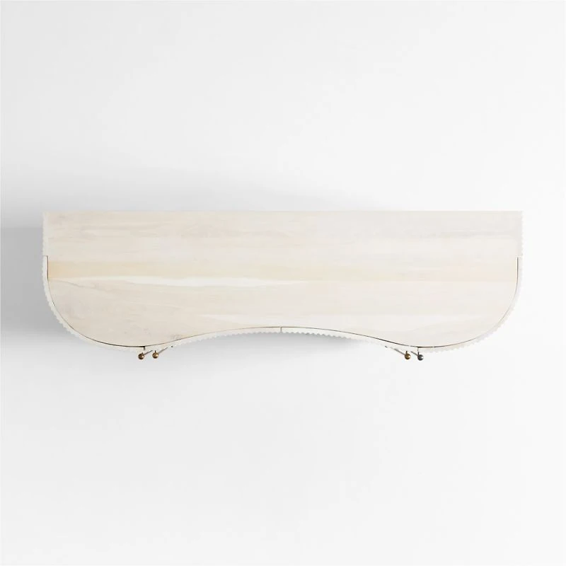 Coastline 72" Oak Wood Fluted Credenza by Brigette Romanek