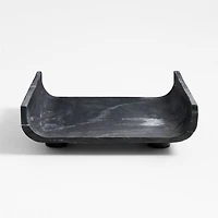 Rox Black Marble Decorative Tray 15" by Brigette Romanek
