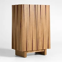 Tower 32" Light Brown Oak Wood Bar Cabinet by Brigette Romanek