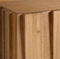 Tower 32" Light Brown Oak Wood Bar Cabinet by Brigette Romanek