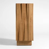 Tower 32" Light Brown Oak Wood Bar Cabinet by Brigette Romanek