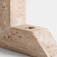 Up Travertine 2-Taper Candle Holder by Brigette Romanek