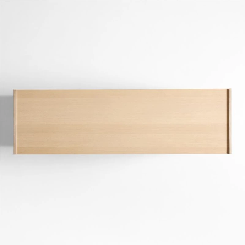 Venice 65" Leather and Oak Wood 6-Drawer Dresser by Brigette Romanek