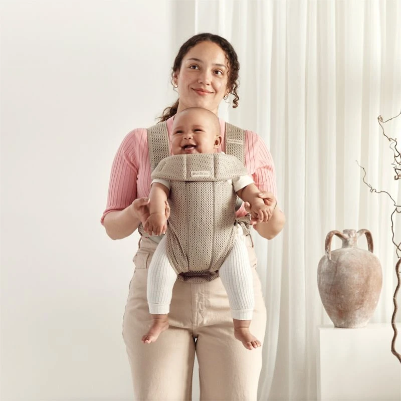 BABYBJÖRN ™ Grey Beige Mini 3D Mesh Baby Carrier