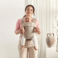 BABYBJÖRN ™ Grey Beige Mini 3D Mesh Baby Carrier