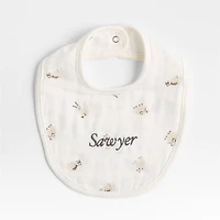 Baby's First Natural Mini Animal Organic Cotton Gauze Baby Bib, Set of 3