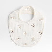 Baby's First Natural Mini Animal Organic Cotton Gauze Baby Bib, Set of 3