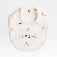 Baby's First Pink Mini Animal Organic Cotton Gauze Baby Bib, Set of 3