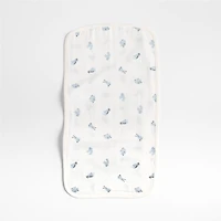 Baby's First Blue Mini Animal Organic Cotton Gauze Baby Burp Cloth, Set of 3