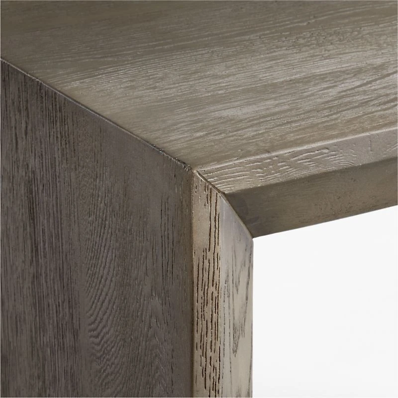 Baja 72" Rectangular Grey Oak Wood Console Table with Shelf