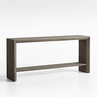 Baja 72" Rectangular Grey Oak Wood Console Table with Shelf