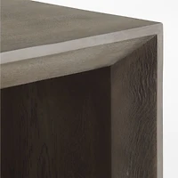 Baja 72" Rectangular Grey Oak Wood Console Table with Shelf