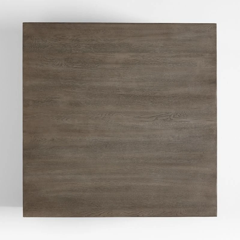 Baja Grey Oak Wood 40" Square Coffee Table