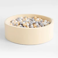 Extra Large Baby and Toddler Ball Pit with Neutral Balls