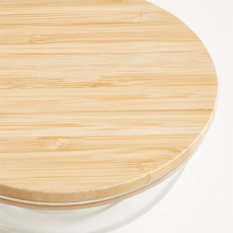 Extra-Small Glass Mixing Bowl with Bamboo Lid