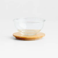 Extra-Small Glass Mixing Bowl with Bamboo Lid